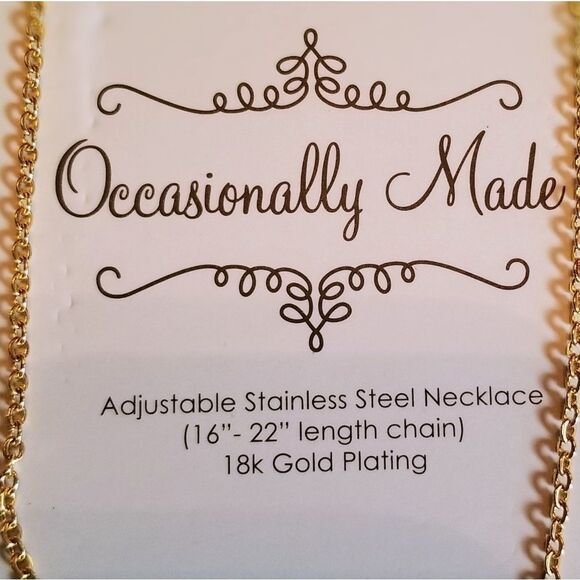 September Engraved Stainless Steel 18k Necklace - Picture 5 of 6